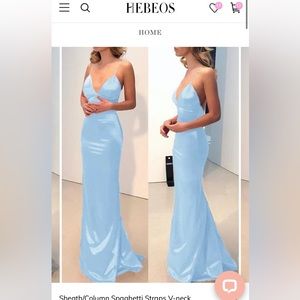 Sky blue prom dress size 6. NWT